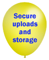 Secure uploads and storage